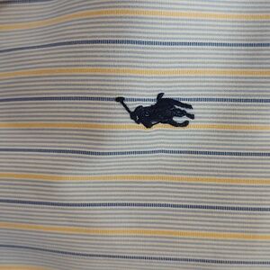 Ralph Lauren Classic Fit Blue, Yellow, & White Striped Sz 16; 34/35